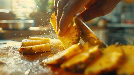 Ananas schneiden Ananas schneiden
