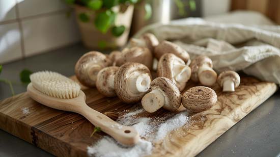 Champignons putzen Champignons putzen